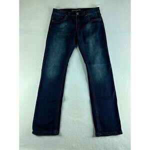 Cut & Sew Mens Jeans Blue Tag Size 32x30 (33x31.5) Slim Stretch Straight